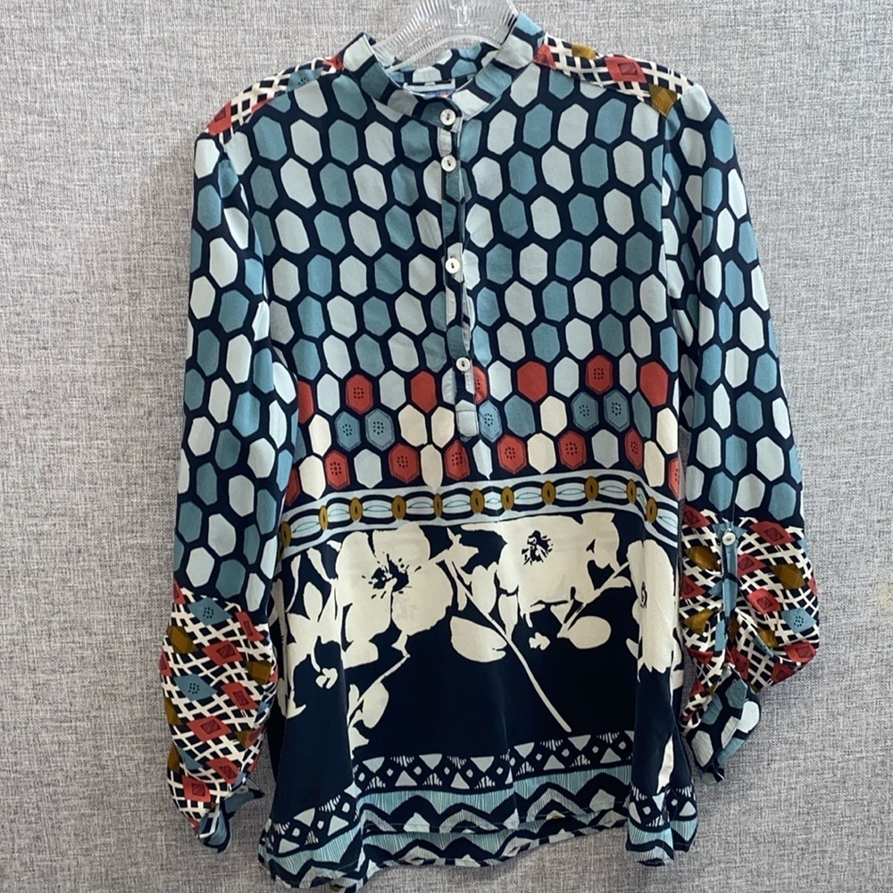 ANTHROPOLOGY SILK Blouse by BELL Sz M